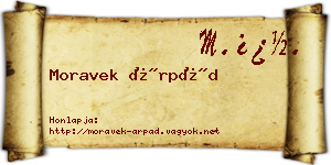 Moravek Árpád névjegykártya